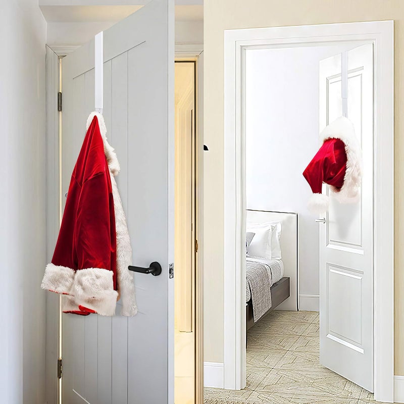 HEYHOUSE Wreath Hanger,Adjustable Length 14.9-25 Inch Metal Door Hanger,Wreath Hanger for Front Door 20 lbs Larger Christmas Wreaths Decorations HookWhite - Image 4